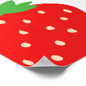 ストロベリーファースト誕生日ウェルカムサイン ポスター (角)