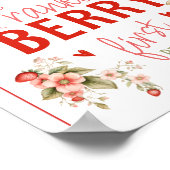 ストロベリーファースト誕生日ウェルカムサイン ポスター (角)