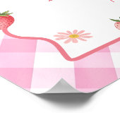 ストロベリーファースト誕生日ウェーブスイートウェルカム ポスター (角)