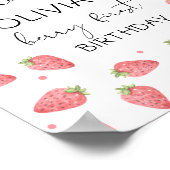 ストロベリーファースト誕生日ガールスイートウェルカム ポスター (角)