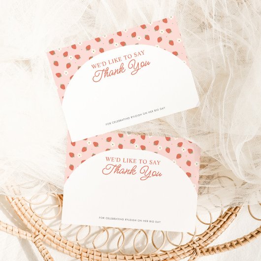 ストロベリーファースト誕生日ガールズサンキューカード