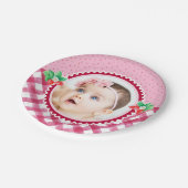 ストロベリーファースト誕生日ガールパーティー写真 ペーパープレート (アングル)