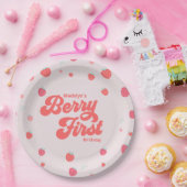 ストロベリーファースト誕生日サマーナプキンズ ペーパープレート (パーティー)
