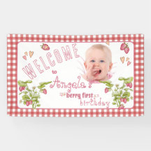 ストロベリーファースト誕生日バナー