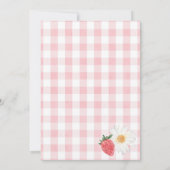 ストロベリーファースト誕生日パーティーへの招待 招待状 (裏面)