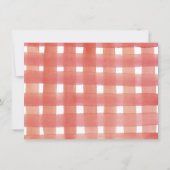 ストロベリーファースト誕生日パーティーガール写真 招待状 (裏面)