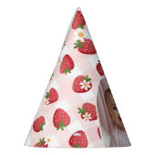 ストロベリーファースト誕生日パーティーハット: パーティーハット (左)