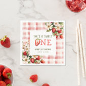 ストロベリーファースト誕生日パーティーベリー スタンダードカクテルナプキン (インサイチュ)