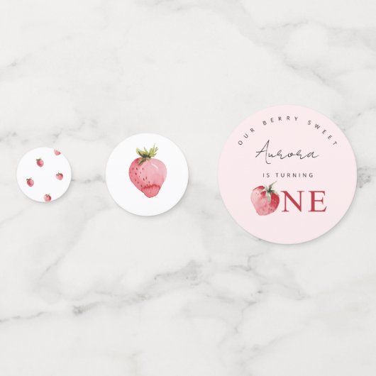 ストロベリーファースト誕生日パーティー コンフェッティ (裏面)