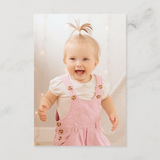 ストロベリーファースト誕生日パーティー サンキューカード (裏面)