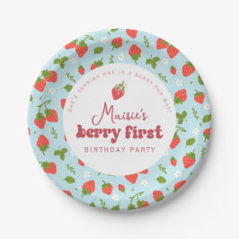 ストロベリーファースト誕生日パーティー ペーパープレート