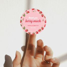 ストロベリーファースト誕生日パーティー ラウンドシール