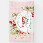 ストロベリーファースト誕生日パーティー 横断幕 (縦)