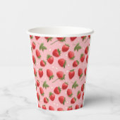 ストロベリーファースト誕生日パーティー 紙コップ (裏面)