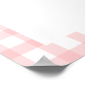 ストロベリーファースト誕生日ピンクベリーウェルカム ポスター (角)