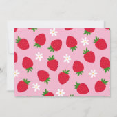 ストロベリーファースト誕生日フォトガールパーティー 招待状 (裏面)