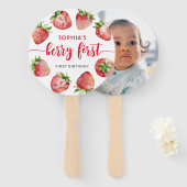 ストロベリーファースト誕生日ベリースイートフォト ハンドファン (正面&裏面)