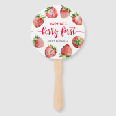 ストロベリーファースト誕生日ベリースイートフォト ハンドファン (正面)