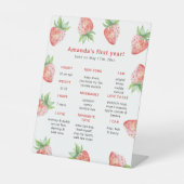 ストロベリーファースト誕生日マイルストーン誕生日 台座サイン (正面)