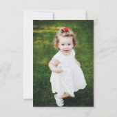 ストロベリーファースト誕生日写真 サンキューカード (裏面)