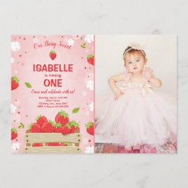 ストロベリーファースト誕生日招待状サマーフルーツ 招待状