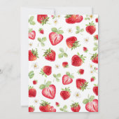 ストロベリーファースト誕生日招待状ベリースイーツ 招待状 (裏面)