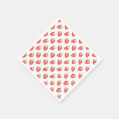 ストロベリーファースト誕生日招待状 スタンダードカクテルナプキン (角)