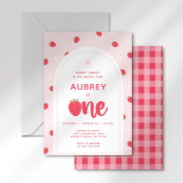 ストロベリーファースト誕生日招待状 招待状