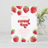 ストロベリーファースト誕生日招待状 招待状 (スタンド正面)