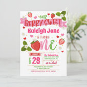 ストロベリーファースト誕生日招待状- ONE 招待状 (スタンド正面)