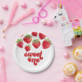 ストロベリーファースト誕生日紙プレート ペーパープレート (パーティー)