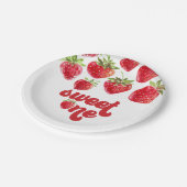 ストロベリーファースト誕生日紙プレート ペーパープレート (アングル)