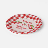 ストロベリーファースト誕生日紙プレート ペーパープレート (アングル)