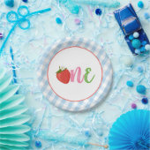 ストロベリーファースト誕生日紙プレート- ONE - LB ペーパープレート (パーティー)