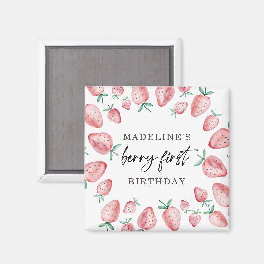 ストロベリーファースト誕生日1stベリースイートガール マグネット (正面/裏面)