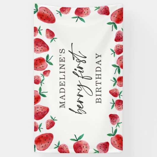 ストロベリーファースト誕生日1stベリースイートバックドロップ 横断幕 (縦)