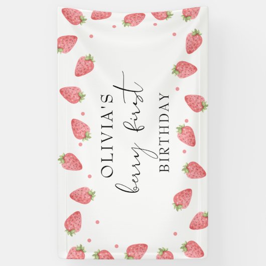 ストロベリーファースト誕生日1stベリースウィート 横断幕 (縦)