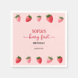 ストロベリーファースト誕生日 スタンダードカクテルナプキン