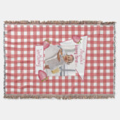 ストロベリーファースト誕生日 スローブランケット (正面)