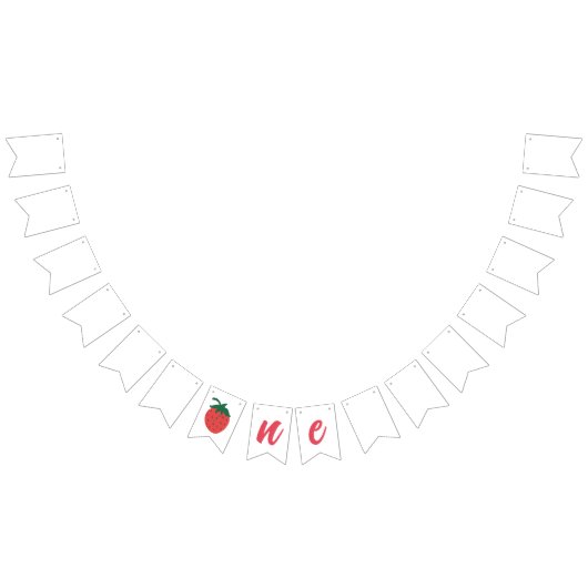 ストロベリーファースト誕生日 バンティングフラッグ (全)