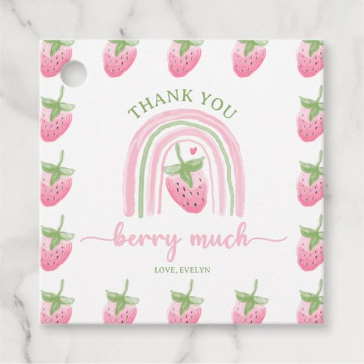 ストロベリーファースト誕生日 フェイバータグ (正面)