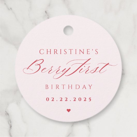 ストロベリーファースト誕生日 フェイバータグ (裏面)