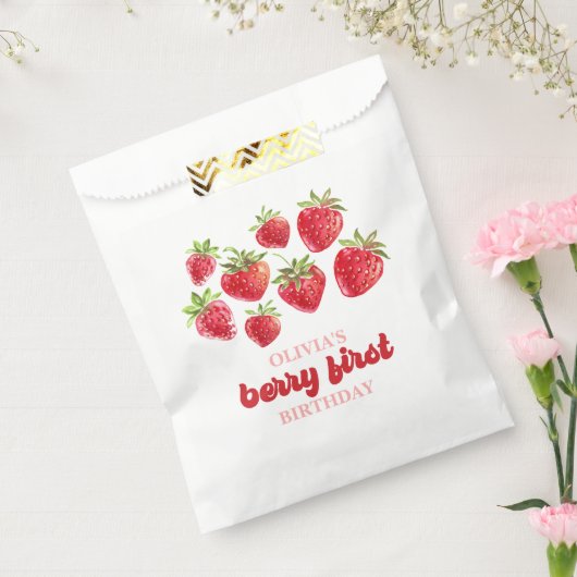 ストロベリーファースト誕生日 フェイバーバッグ (封をした状態)