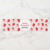 ストロベリーファースト誕生日 ペットボトルラベル (シングルラベル)