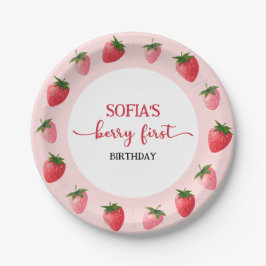 ストロベリーファースト誕生日 ペーパープレート