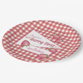 ストロベリーファースト誕生日 ペーパープレート (アングル)