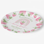 ストロベリーファースト誕生日 ペーパープレート (アングル)