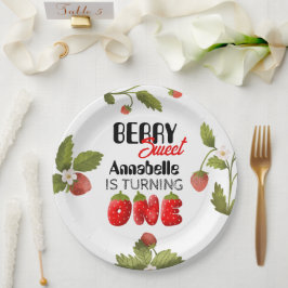 ストロベリーファースト誕生日 ペーパープレート