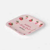 ストロベリーファースト誕生日 ペーパープレート (傾斜あり)