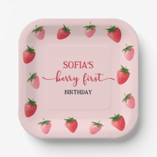 ストロベリーファースト誕生日 ペーパープレート